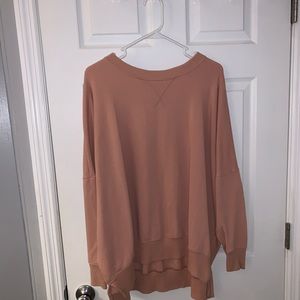 oversized crew neck sweatshirt | aerie